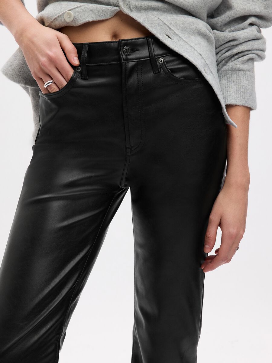 Pantalone flare fit effetto lucido Donna_2