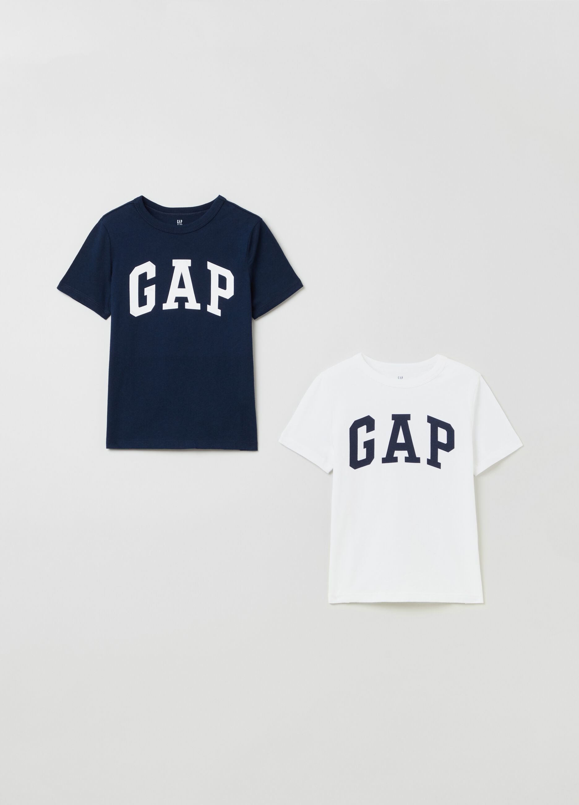 Bipack t-shirt in cotone con stampa logo_0