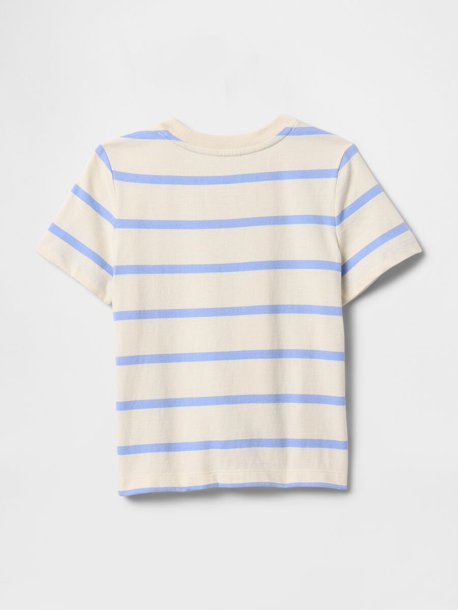 T-shirt a righe orizzontali in cotone Baby Boy_1