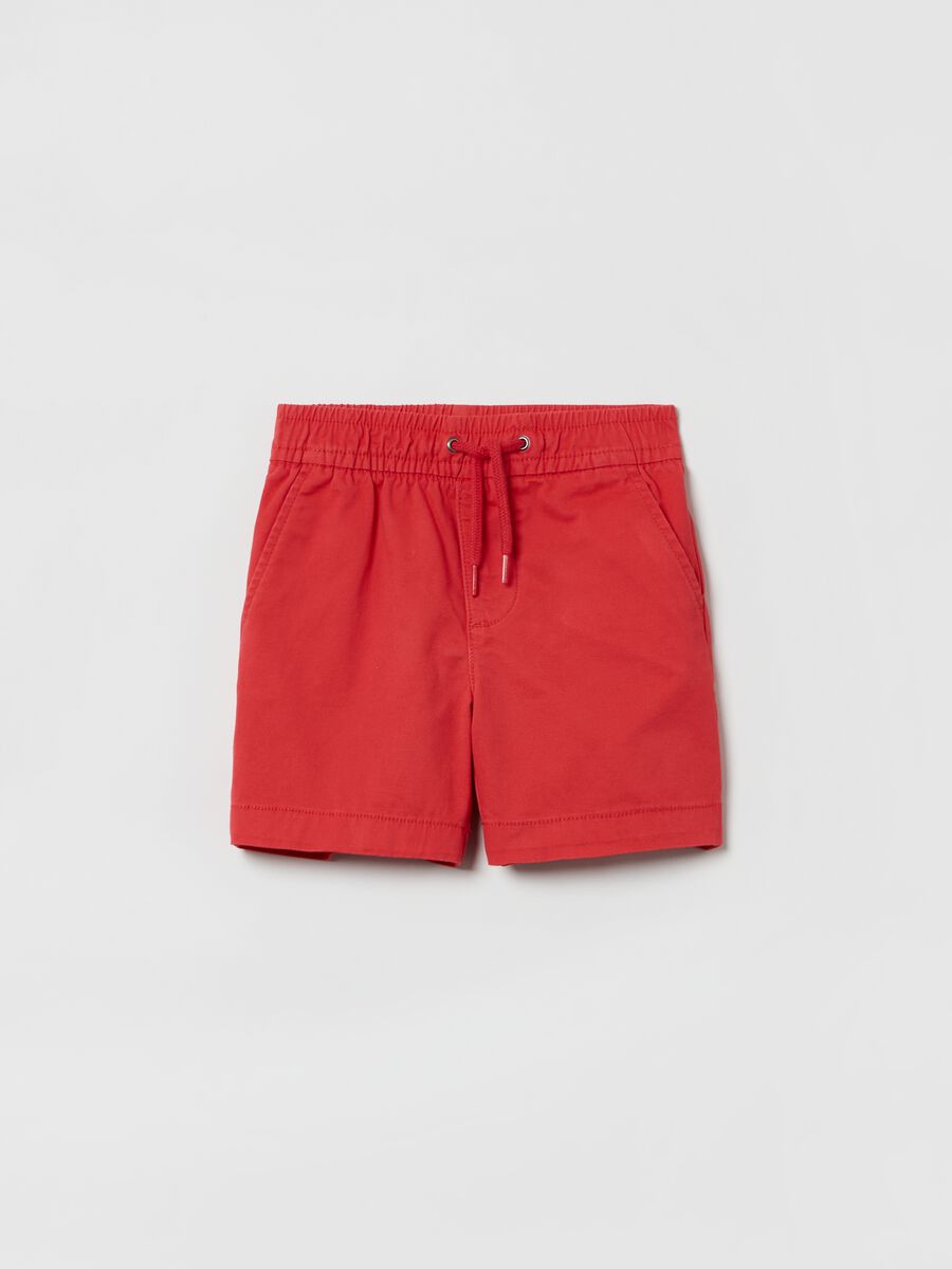 Shorts in cotone stretch con coulisse Bimbo_0