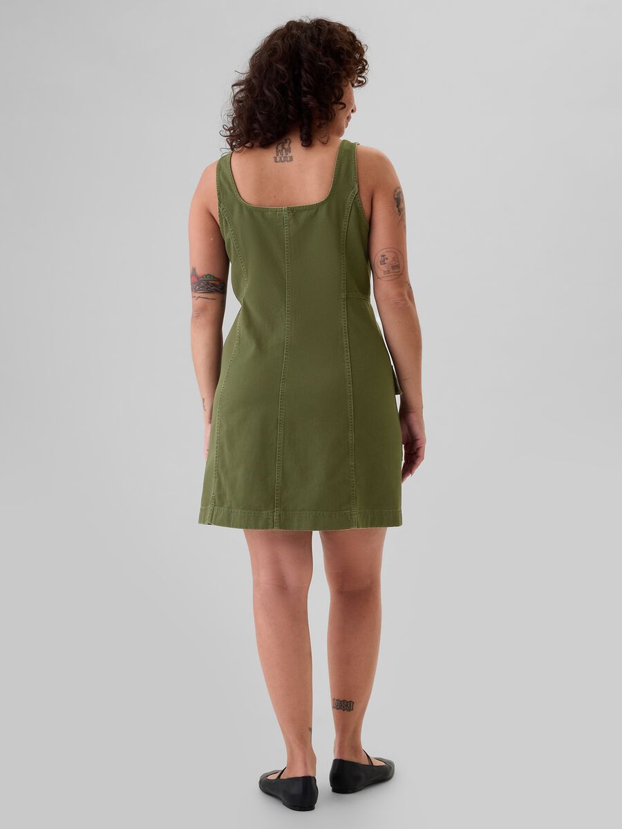 Vestito corto utility con bottoni Donna_4