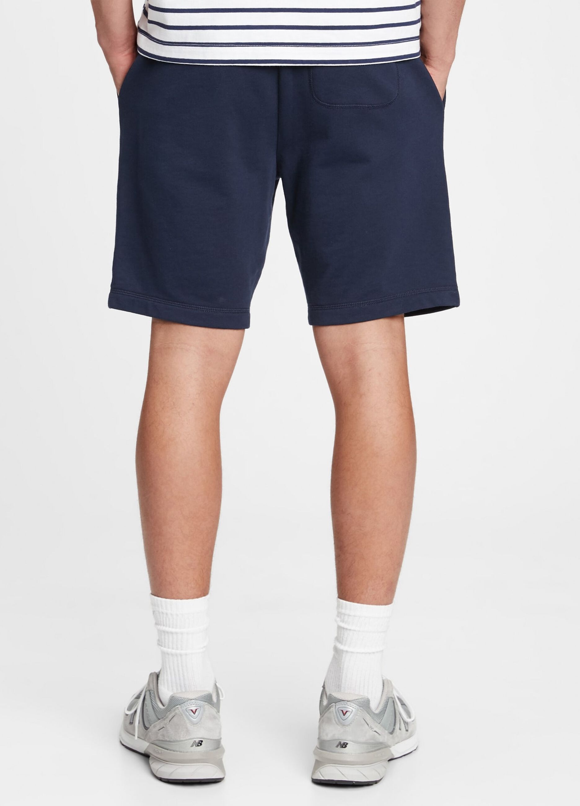 Bermuda jogger in felpa con ricamo logo_2