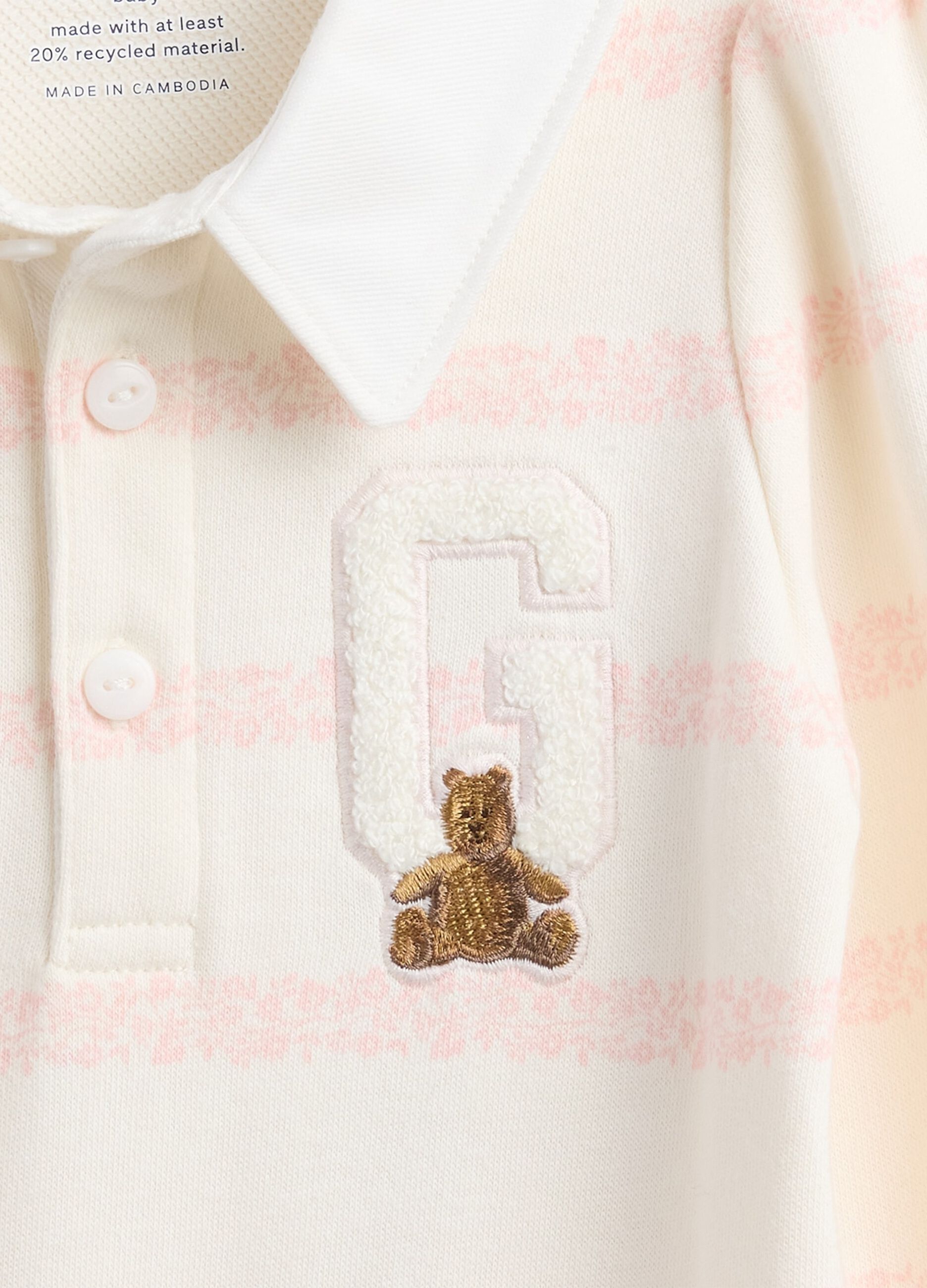 Tutina rosa in cotone per neonato unisex_2