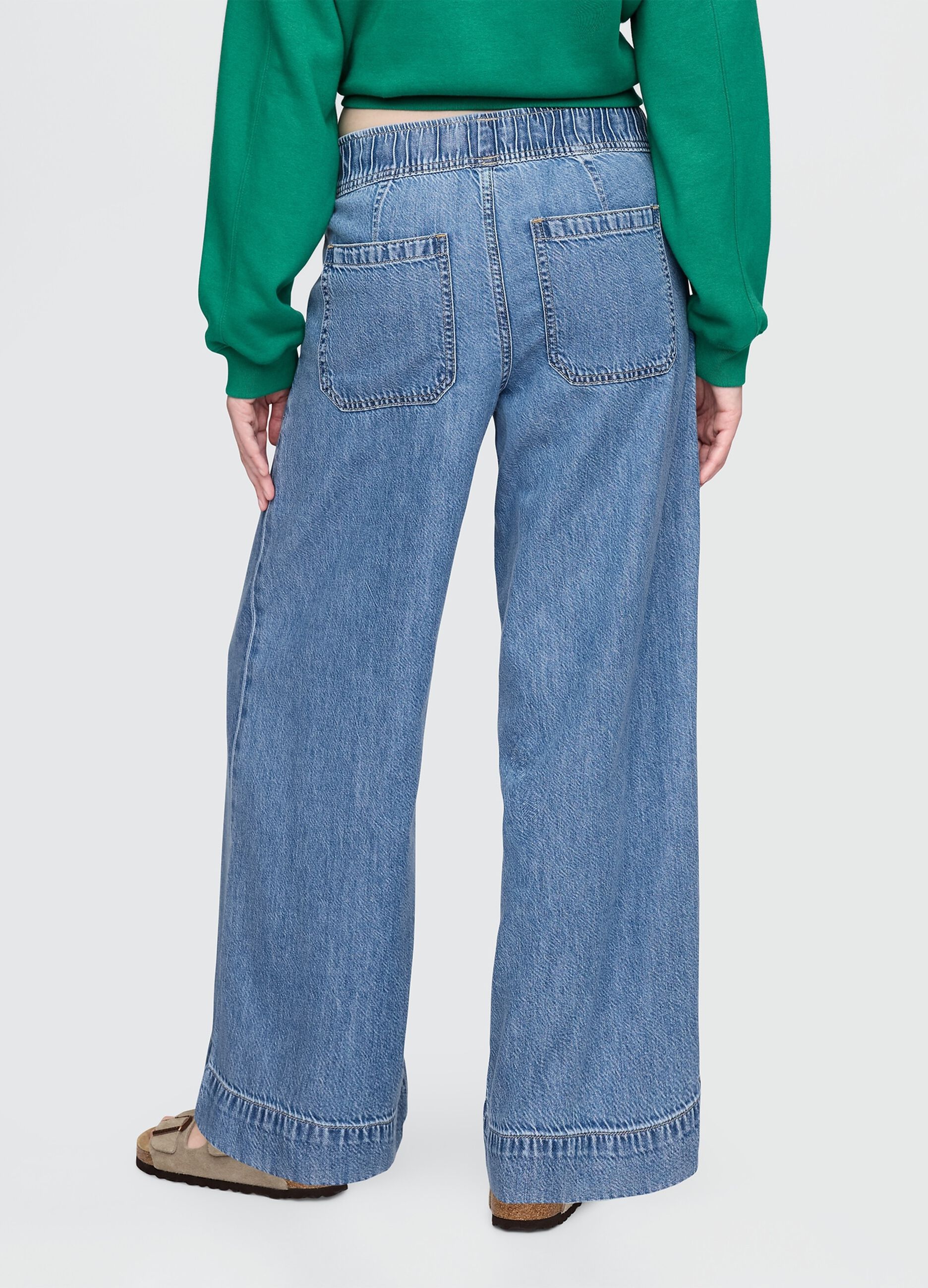 Jeans Gap a gamba larga in denim_3