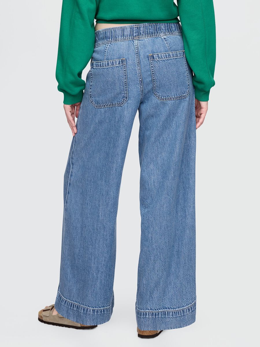 Jeans Gap a gamba larga in denim Donna_3