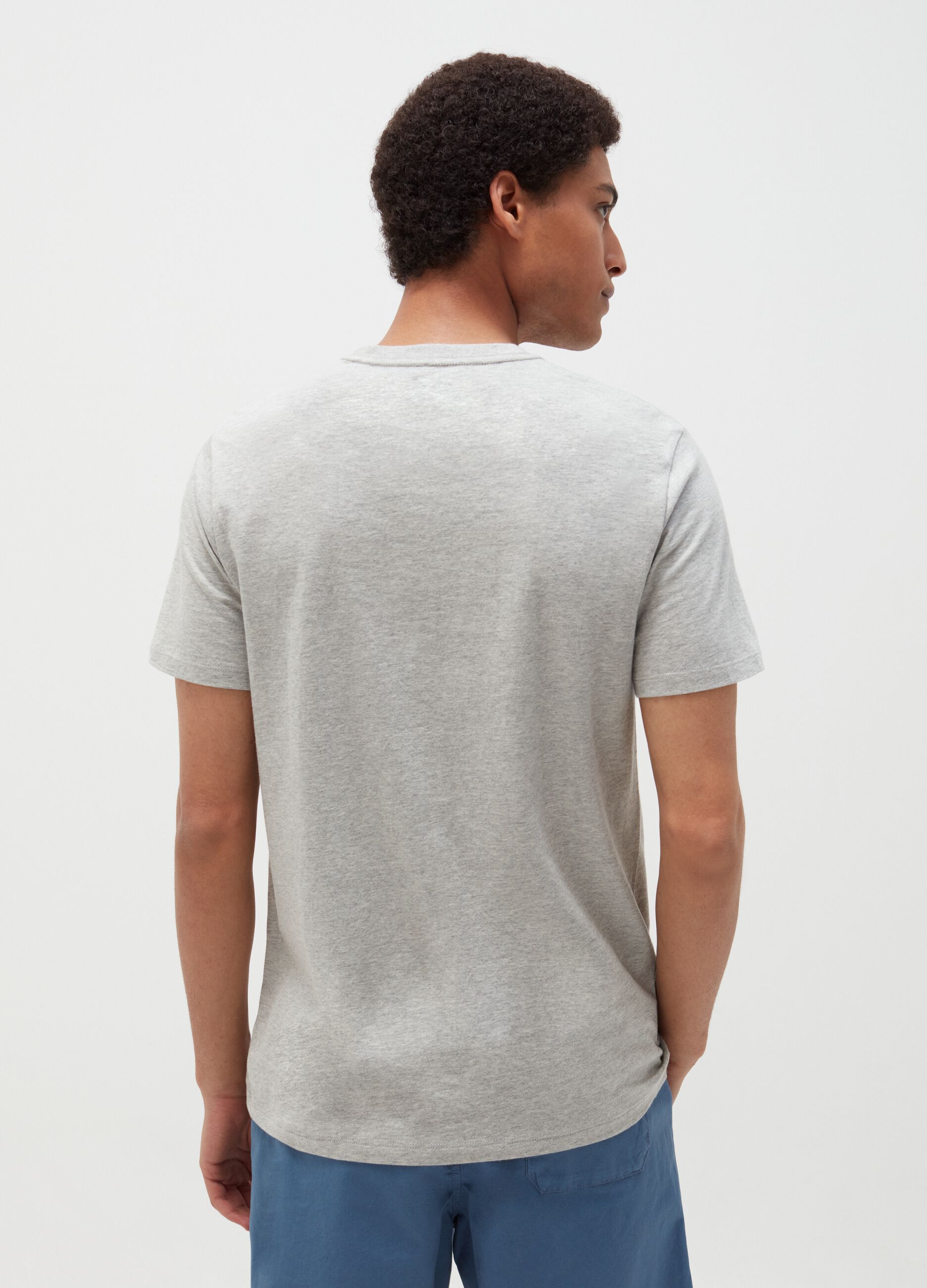 T-shirt girocollo con stampa logo_2