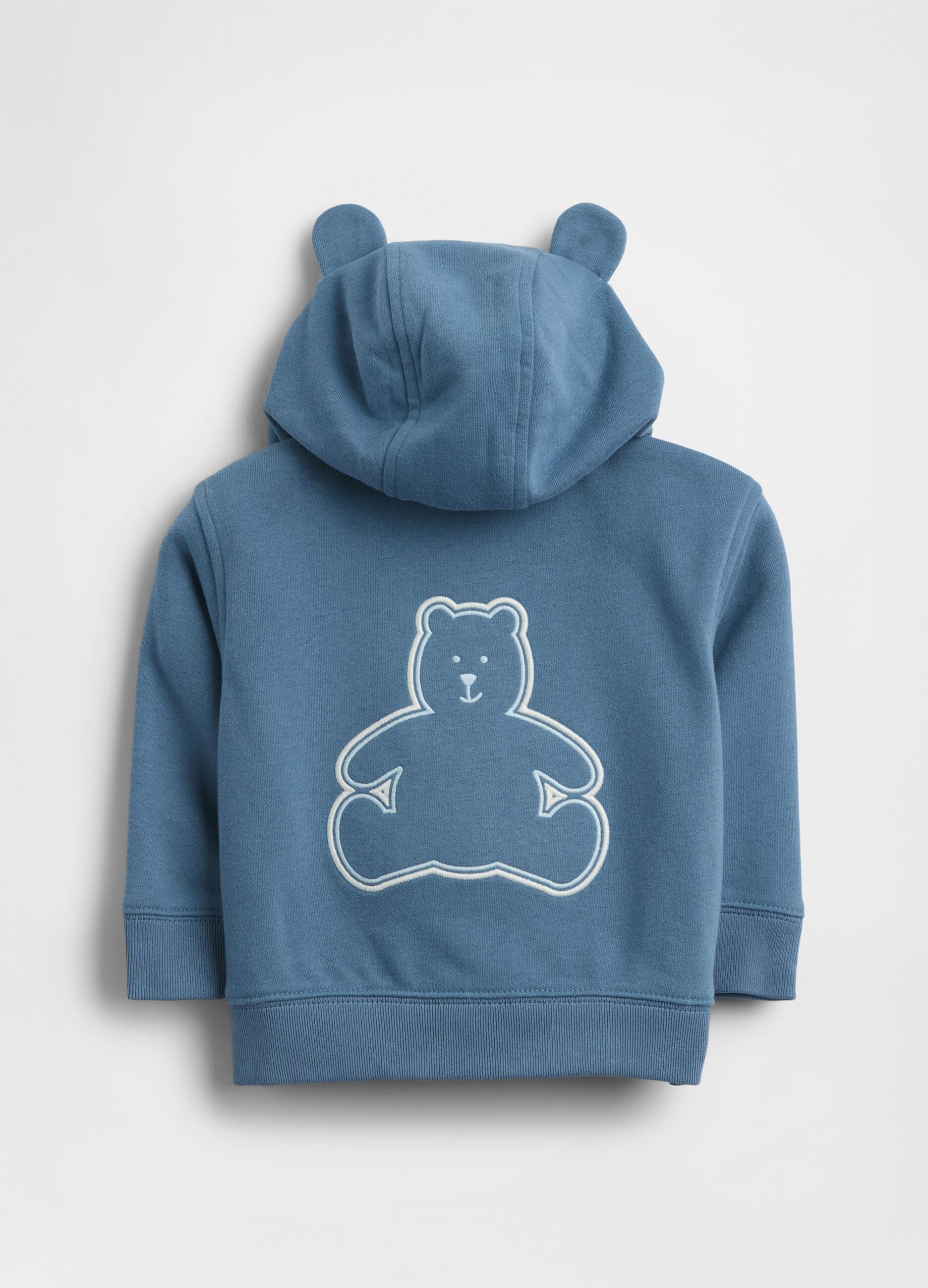 Felpa con cappuccio e logo in misto cotone