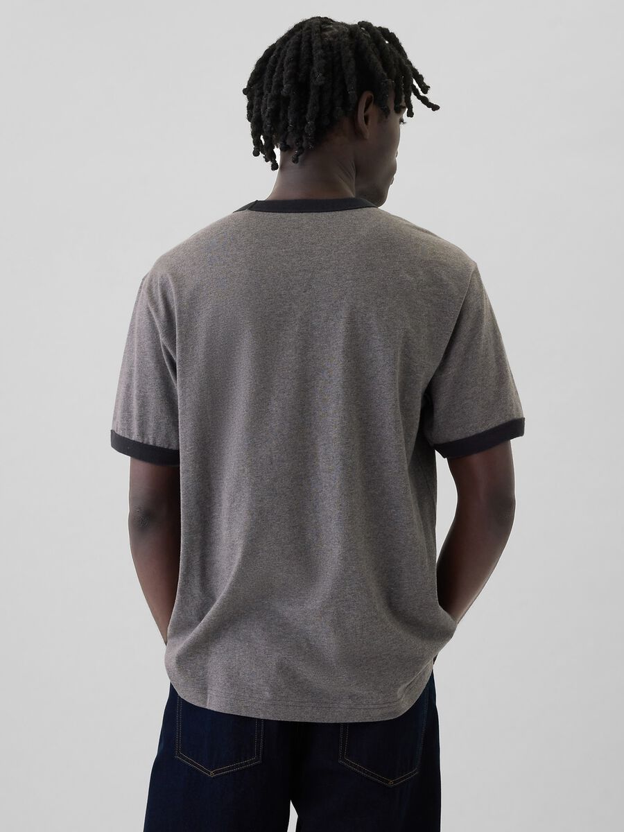 T-shirt in cotone con stampa logo Uomo_2