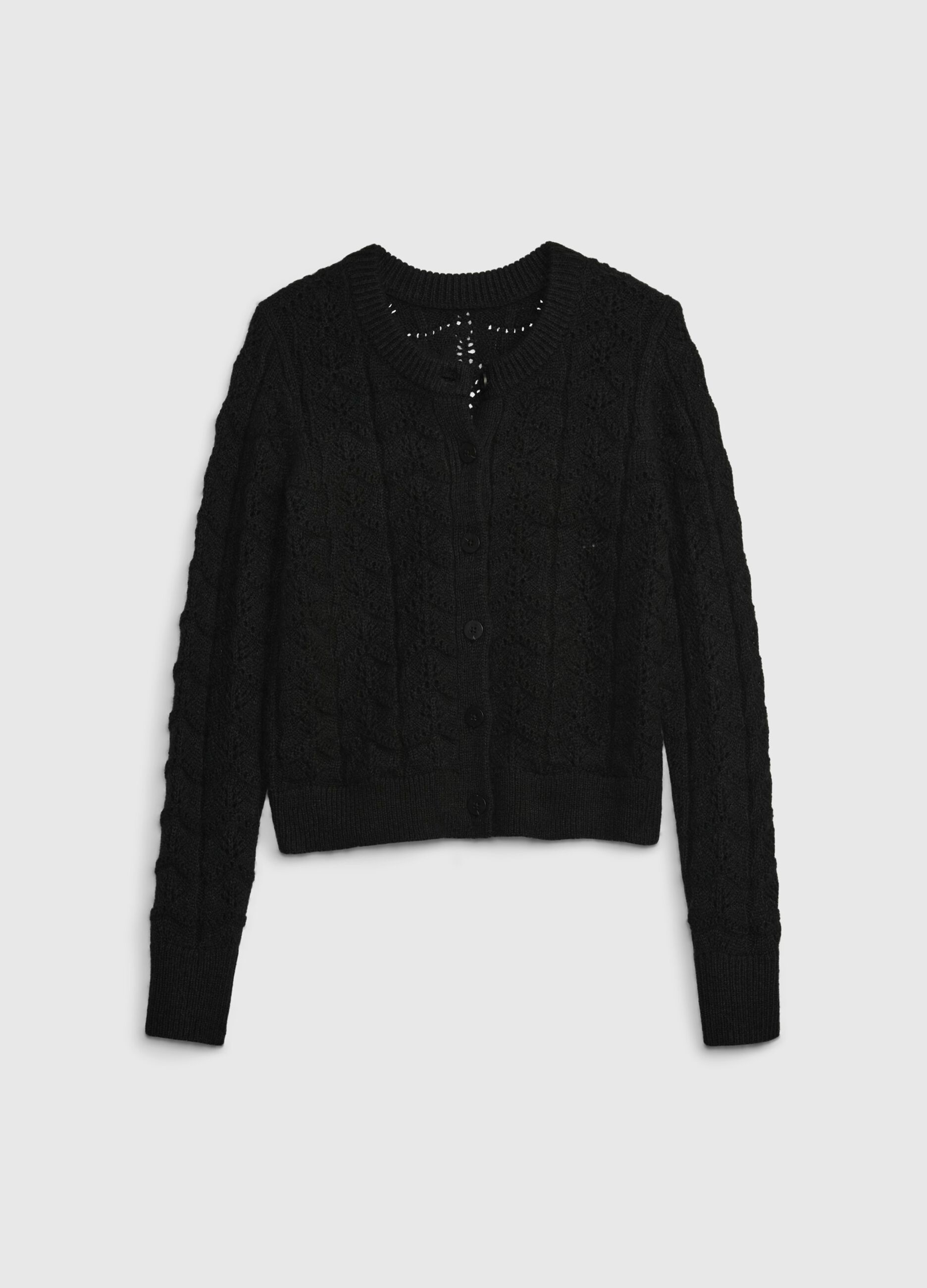 Cardigan con lavorazione pointelle_3