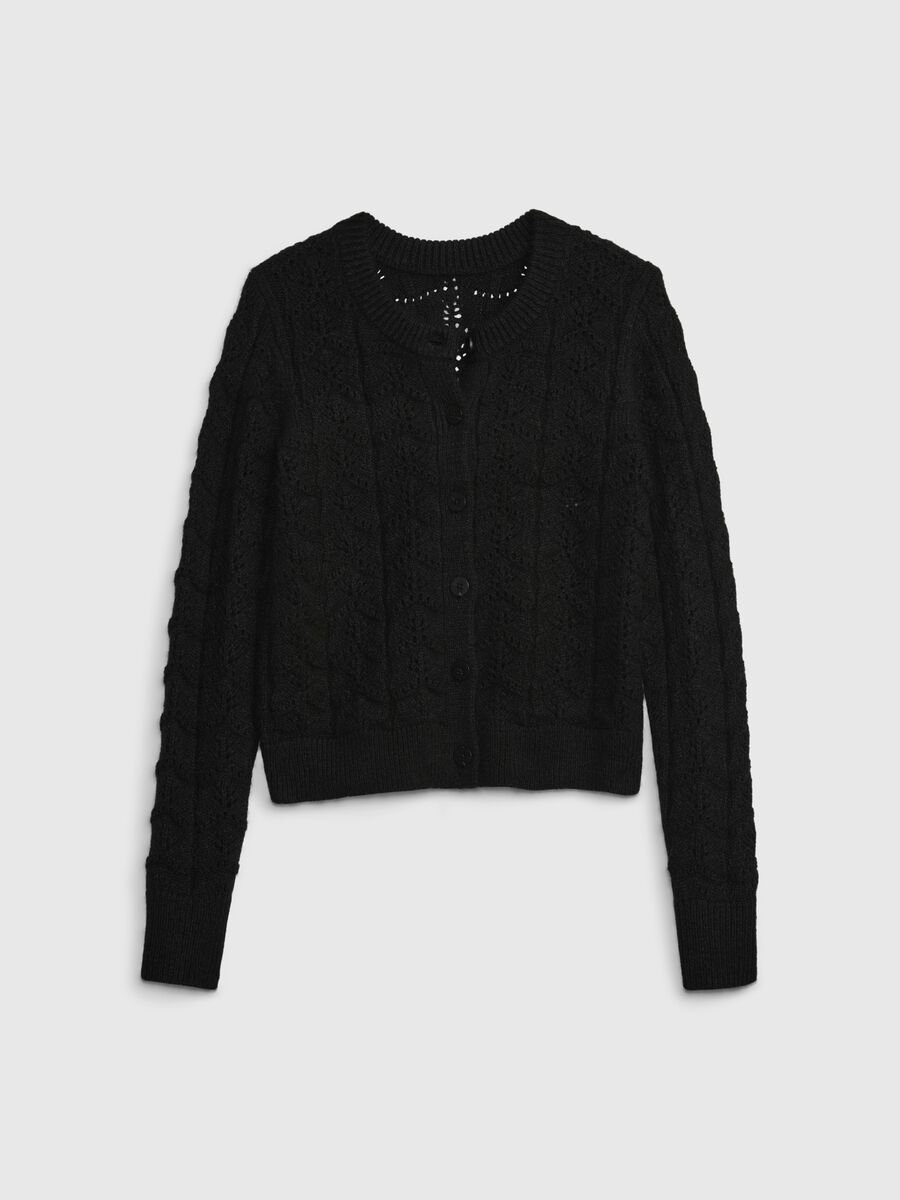 Cardigan con lavorazione pointelle Donna_3