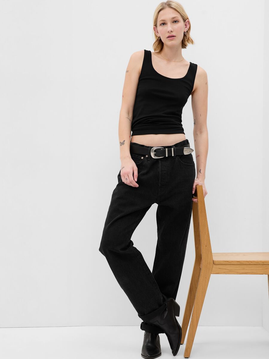 Tank top in cotone e modal stretch Donna_0