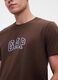 Brown short-sleeved cotton t-shirt_3