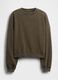 Green sweatshirt with round neck_4