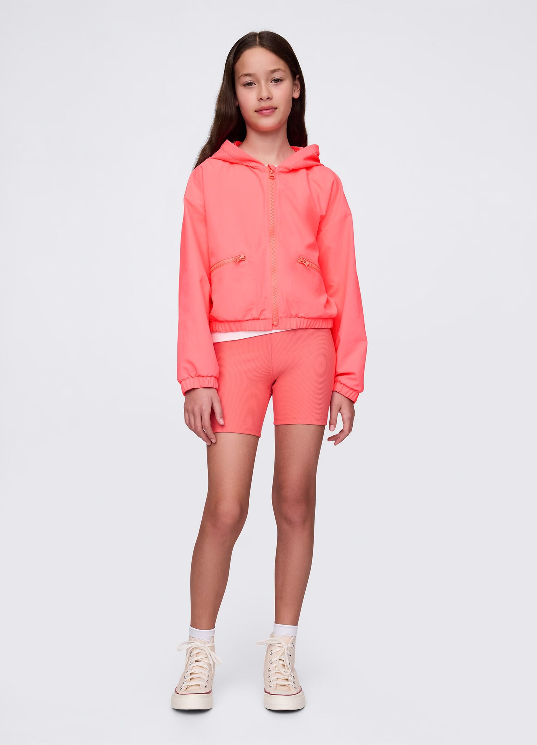 Giacca leggera con cappuccio rosa_1