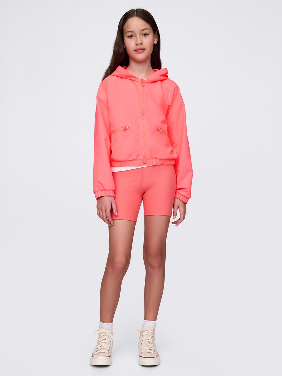 Giacca leggera con cappuccio per bambina in rosa Bambina_1