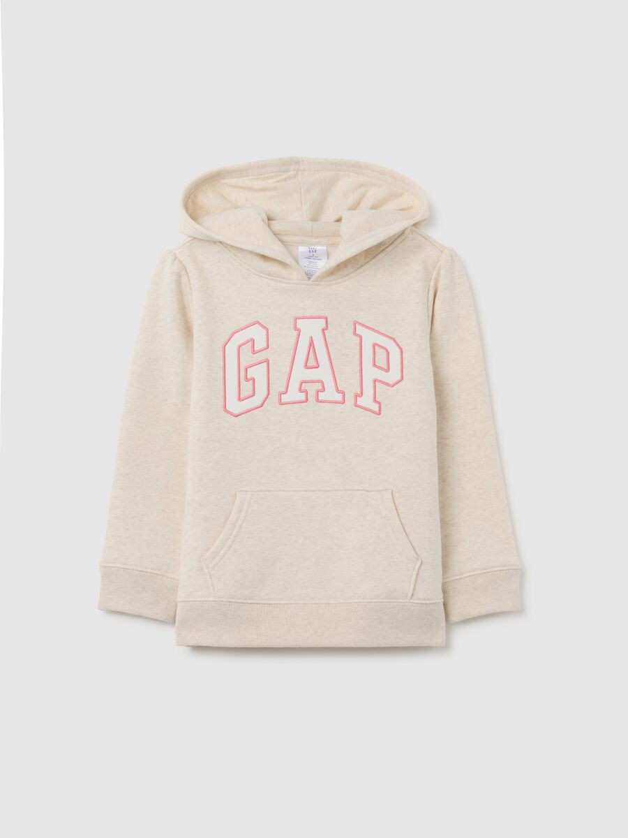 Felpa con cappuccio e patch logo Bimba_0