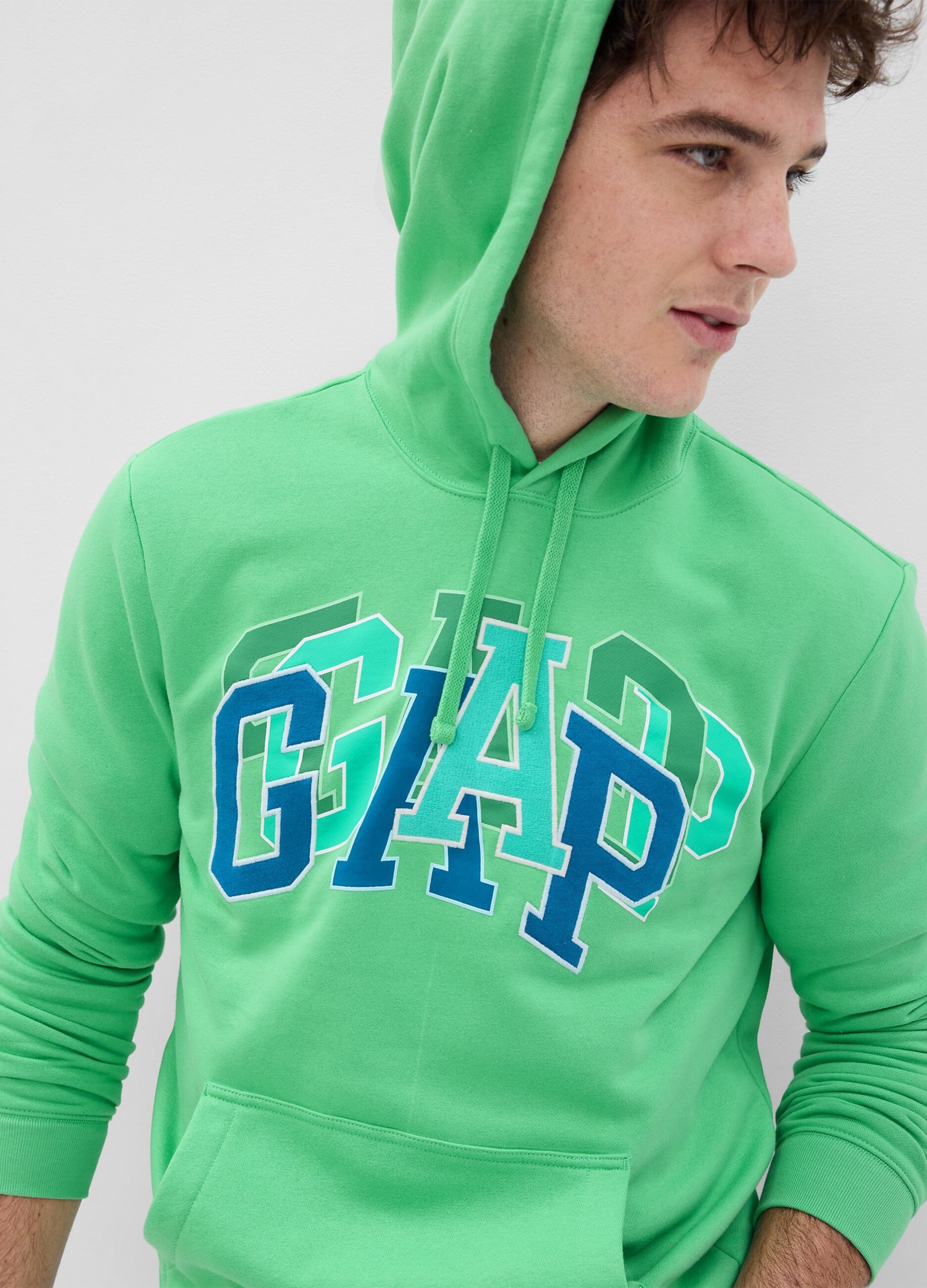 Sweatshirt with hood, embroidery and logo print_1
