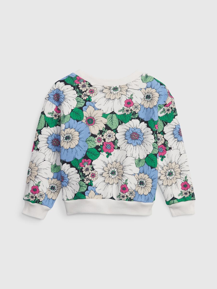Sweatshirt with round neck and floral pattern Newborn Boy_1