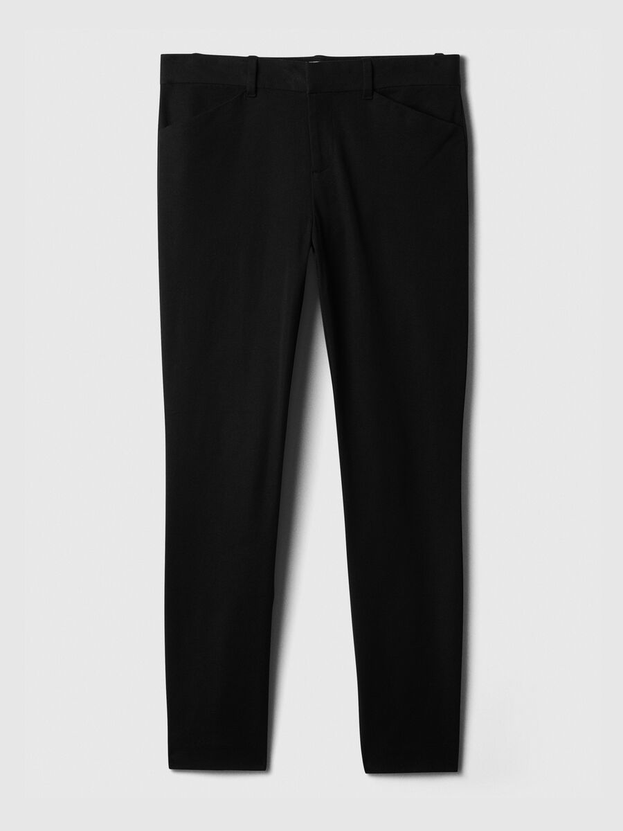 Pantalone a sigaretta in cotone stretch Donna_6