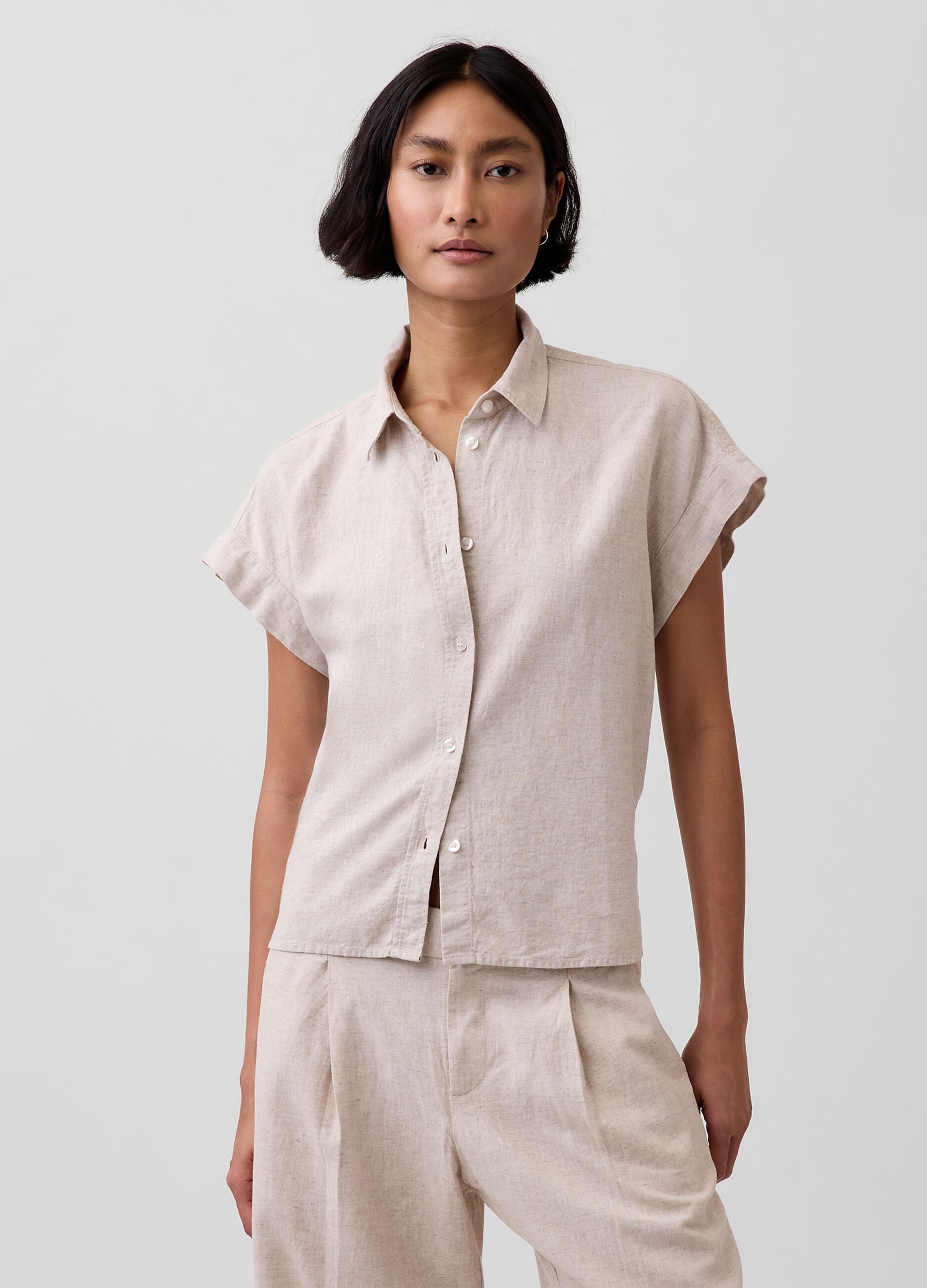 Camicia in misto lino