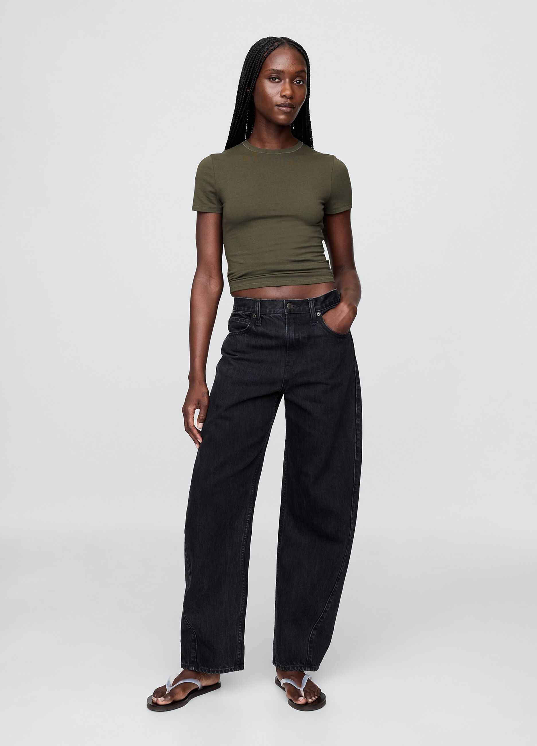 Short Sleeve Stretch Green T-shirt