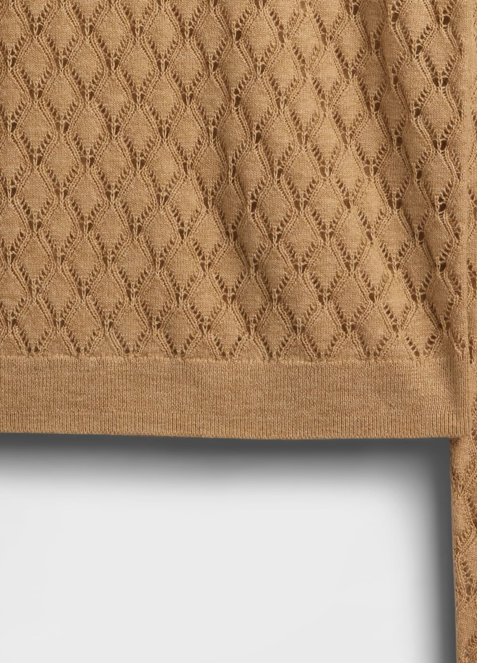 Beige wool blend jumper