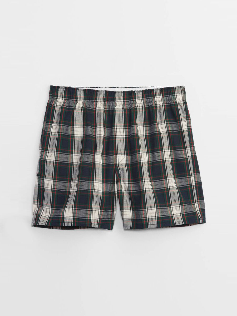 Boxer in cotone a quadri Uomo_0