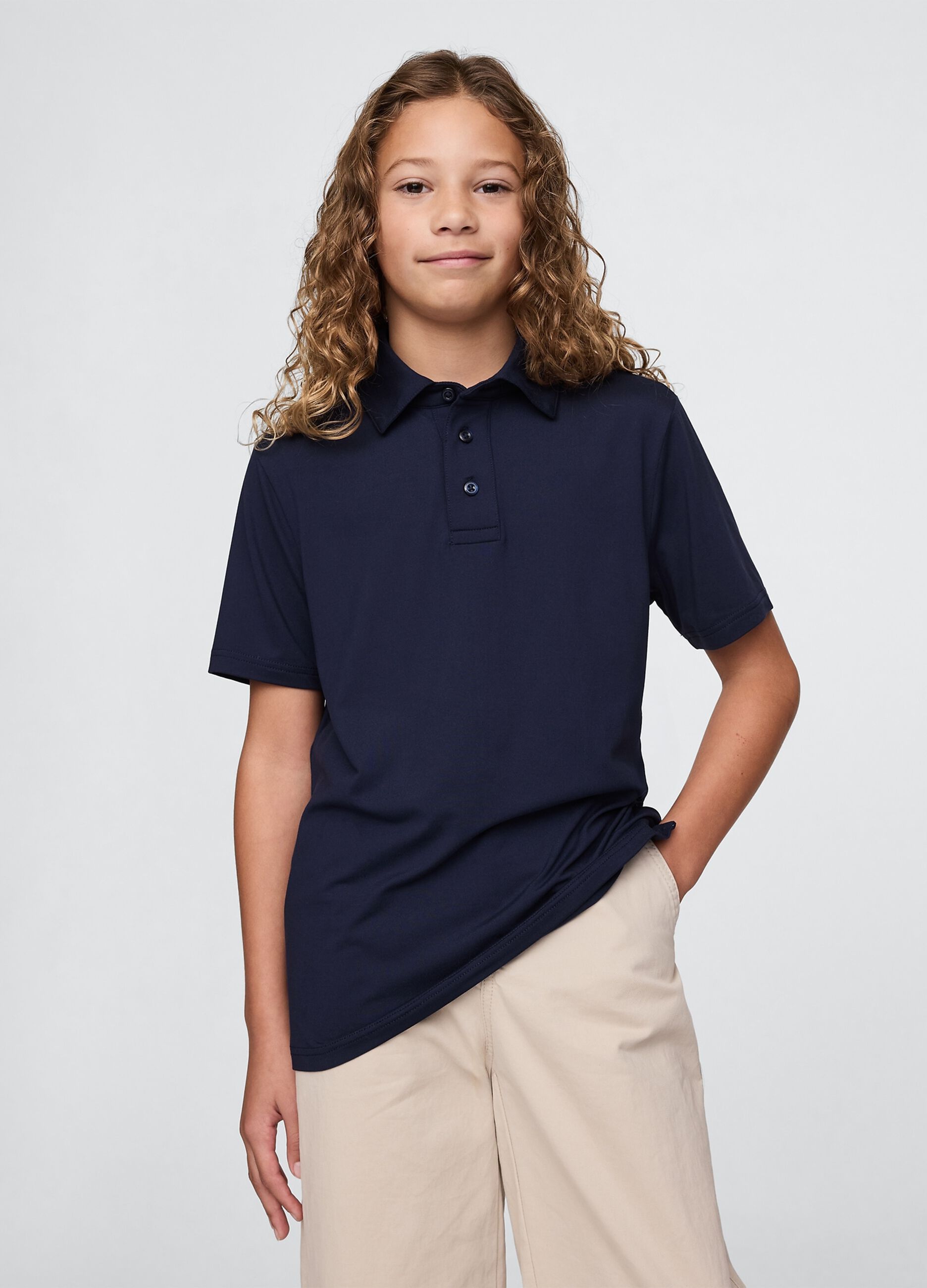 Polo blu navy a maniche corte per ragazzi GAP