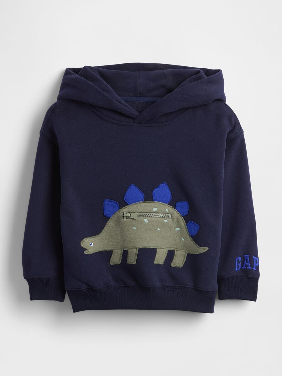 Felpa blu con dinosauro per bambino Bimbo_0