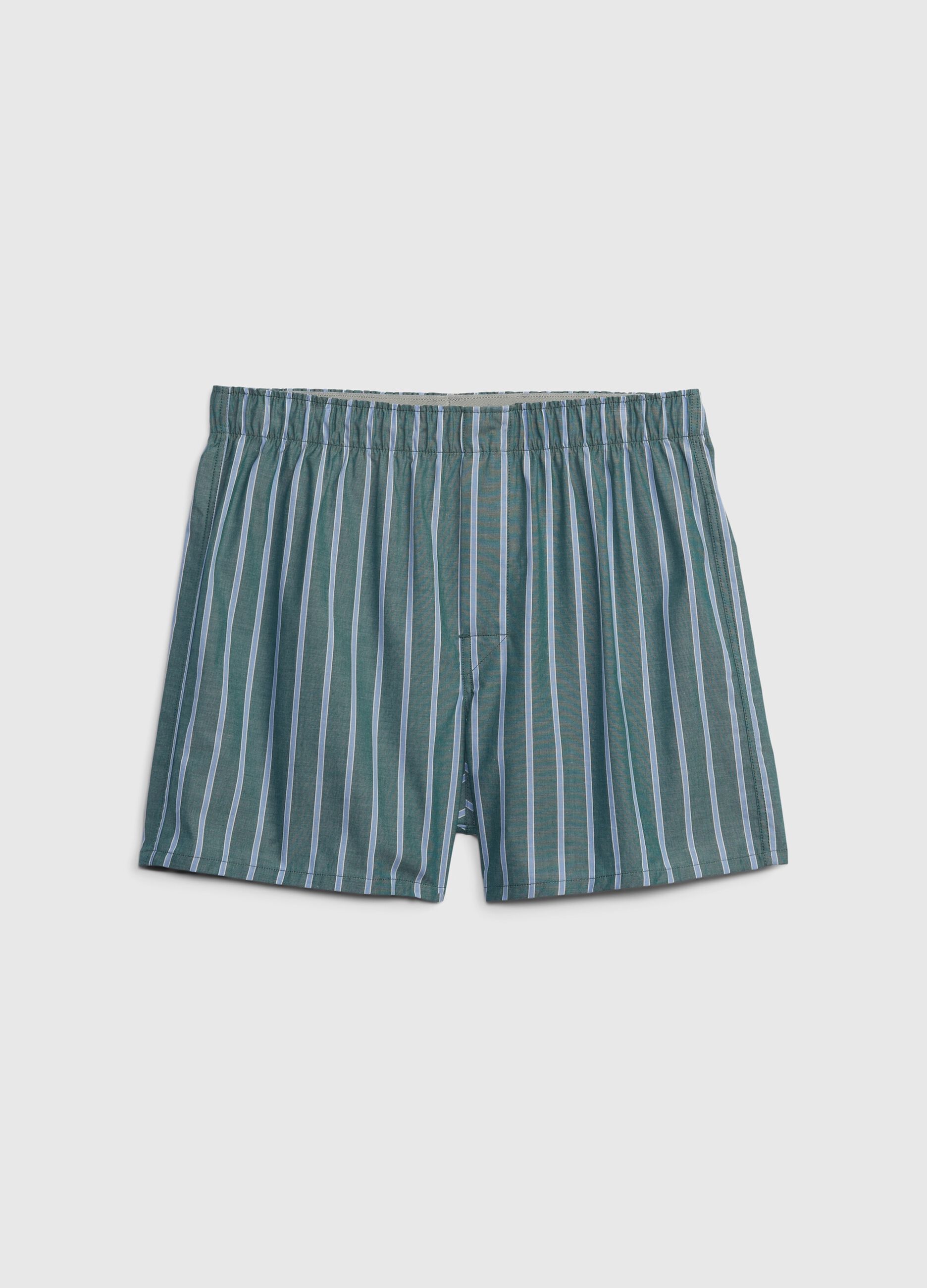 Striped cotton boxer shorts