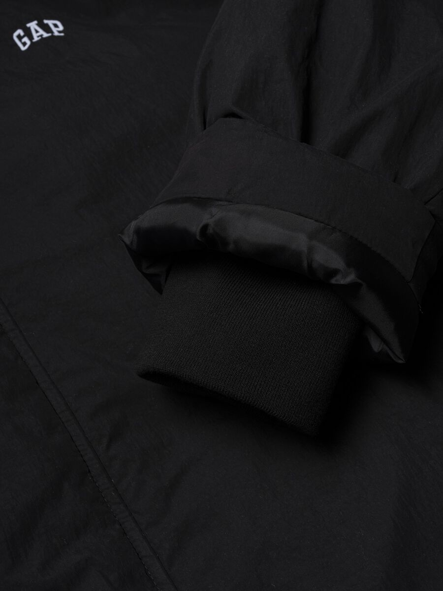 Down jacket with hood and logo embroidery Man_5