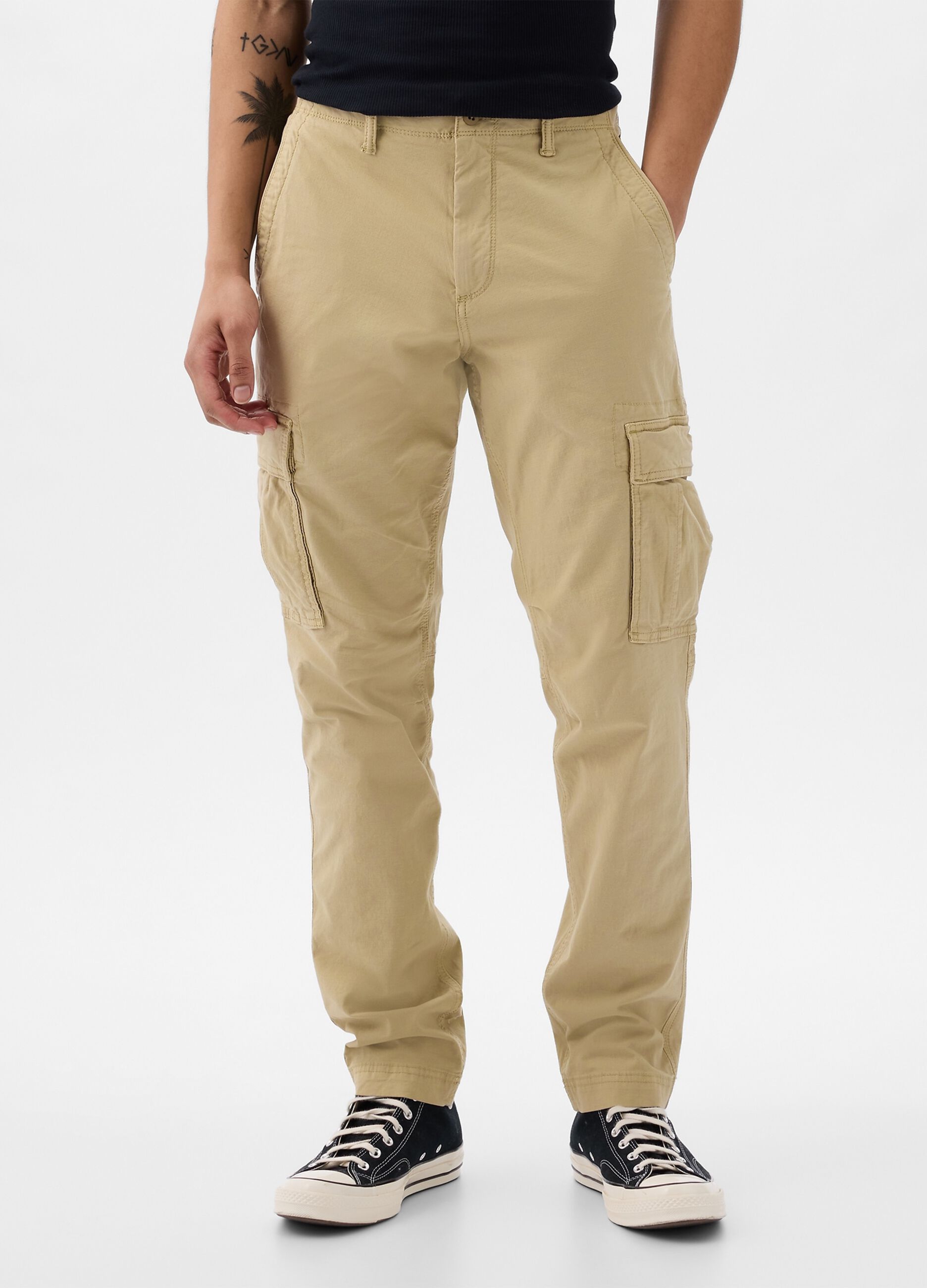 Pantalone cargo in cotone stretch_2