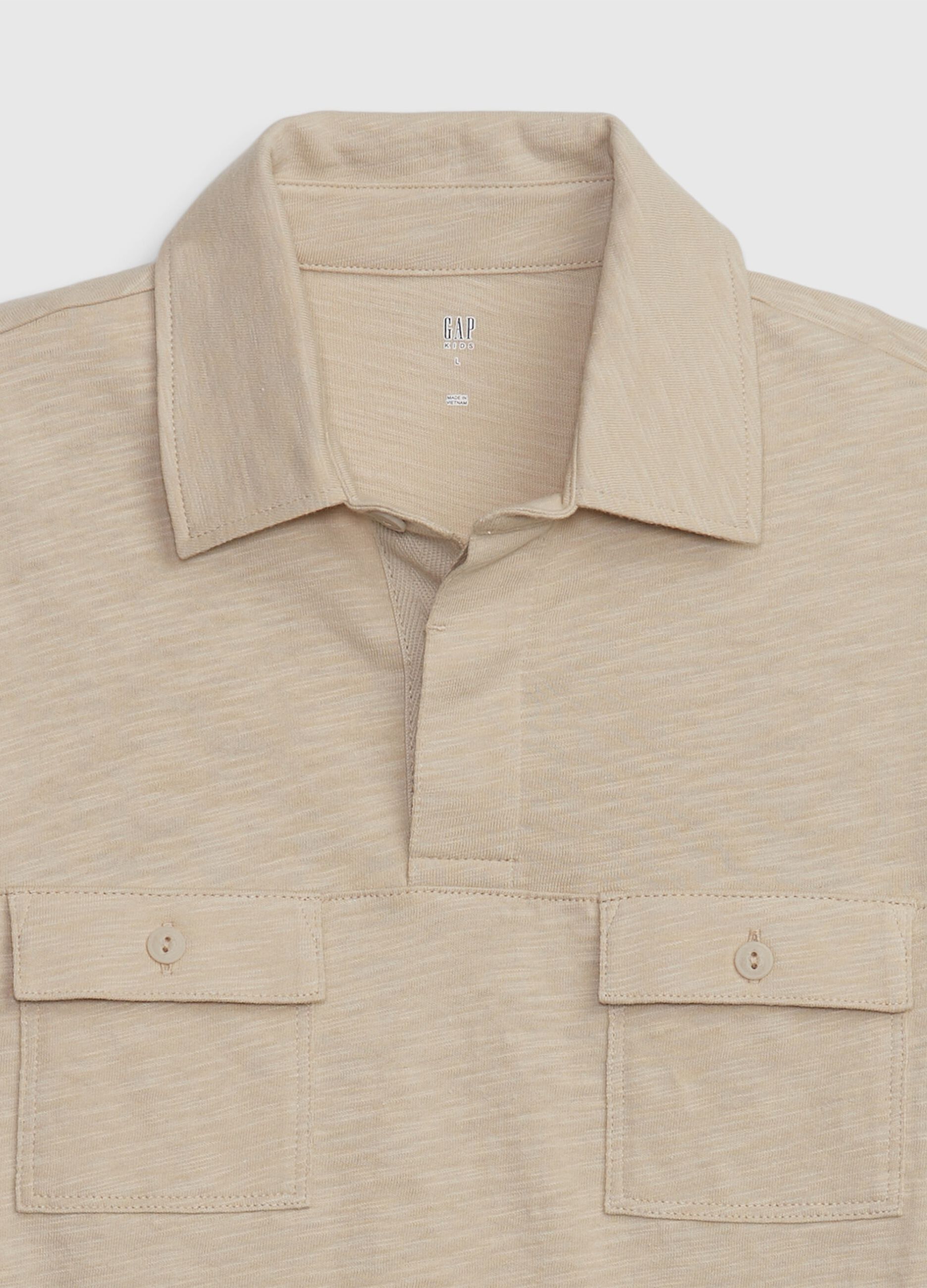 Cotton polo shirt with pockets_2