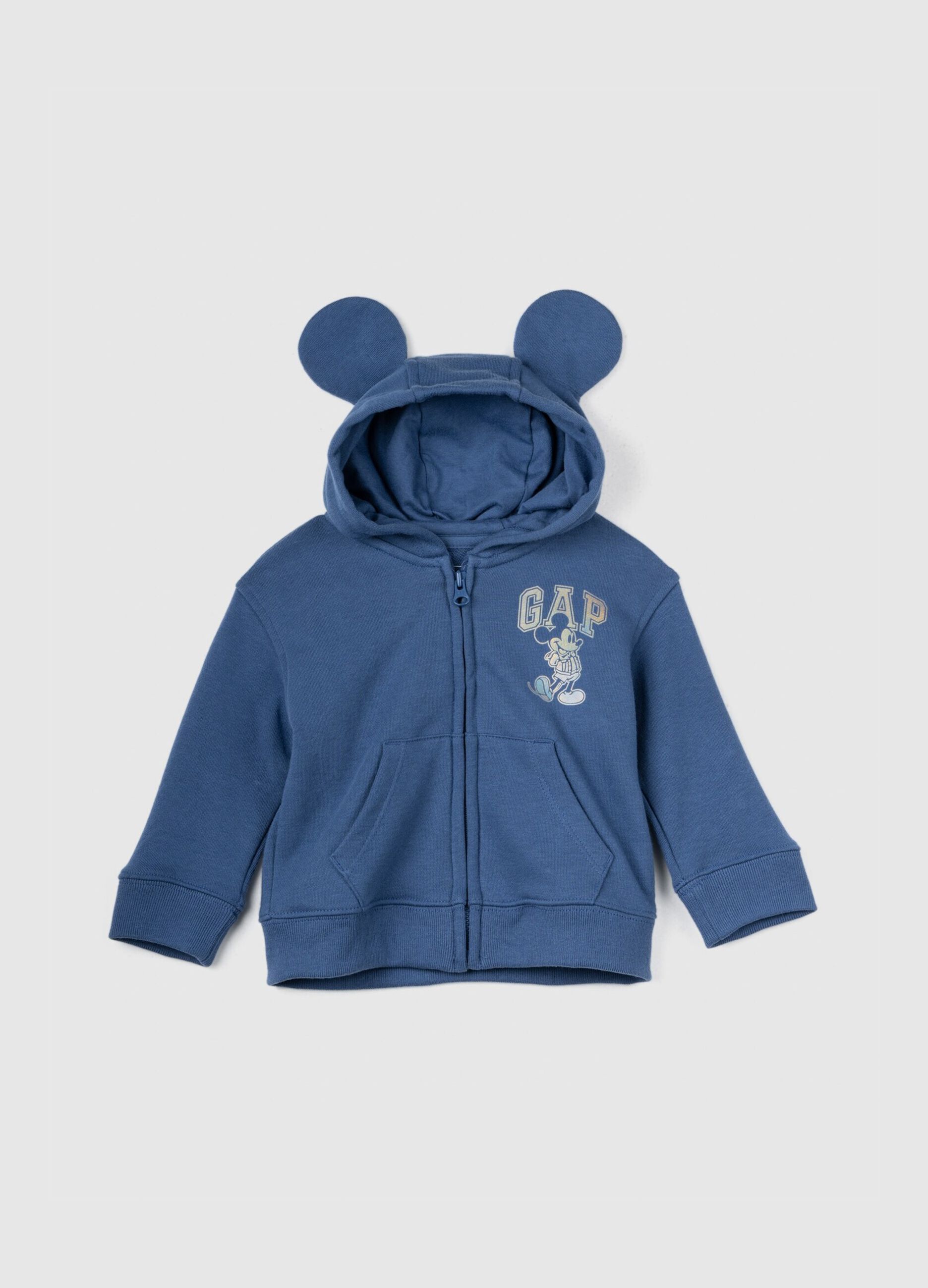 Full-zip sweatshirt with Disney Mickey Mouse print and logo