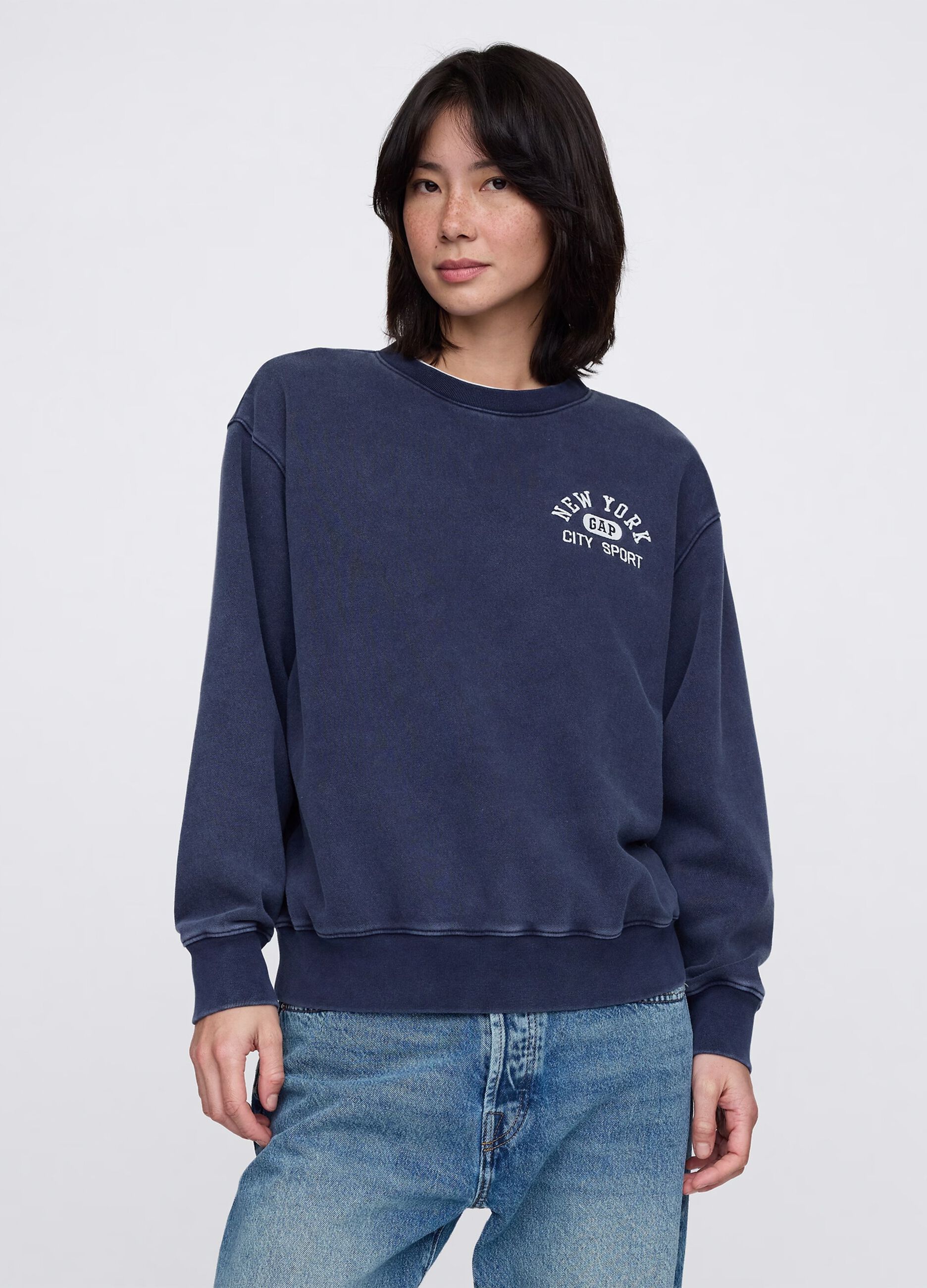 Felpa blu con logo