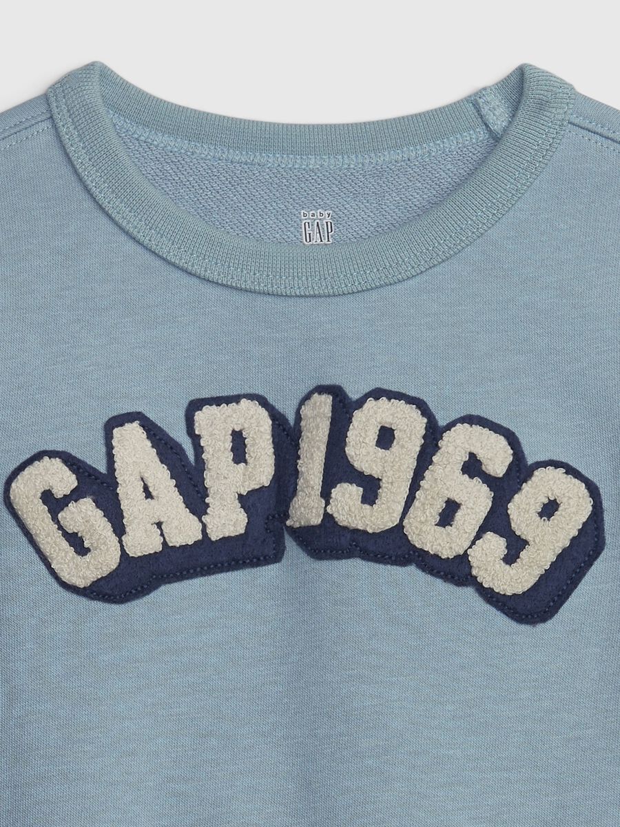 French terry sweatshirt with logo patch Baby Boy_2