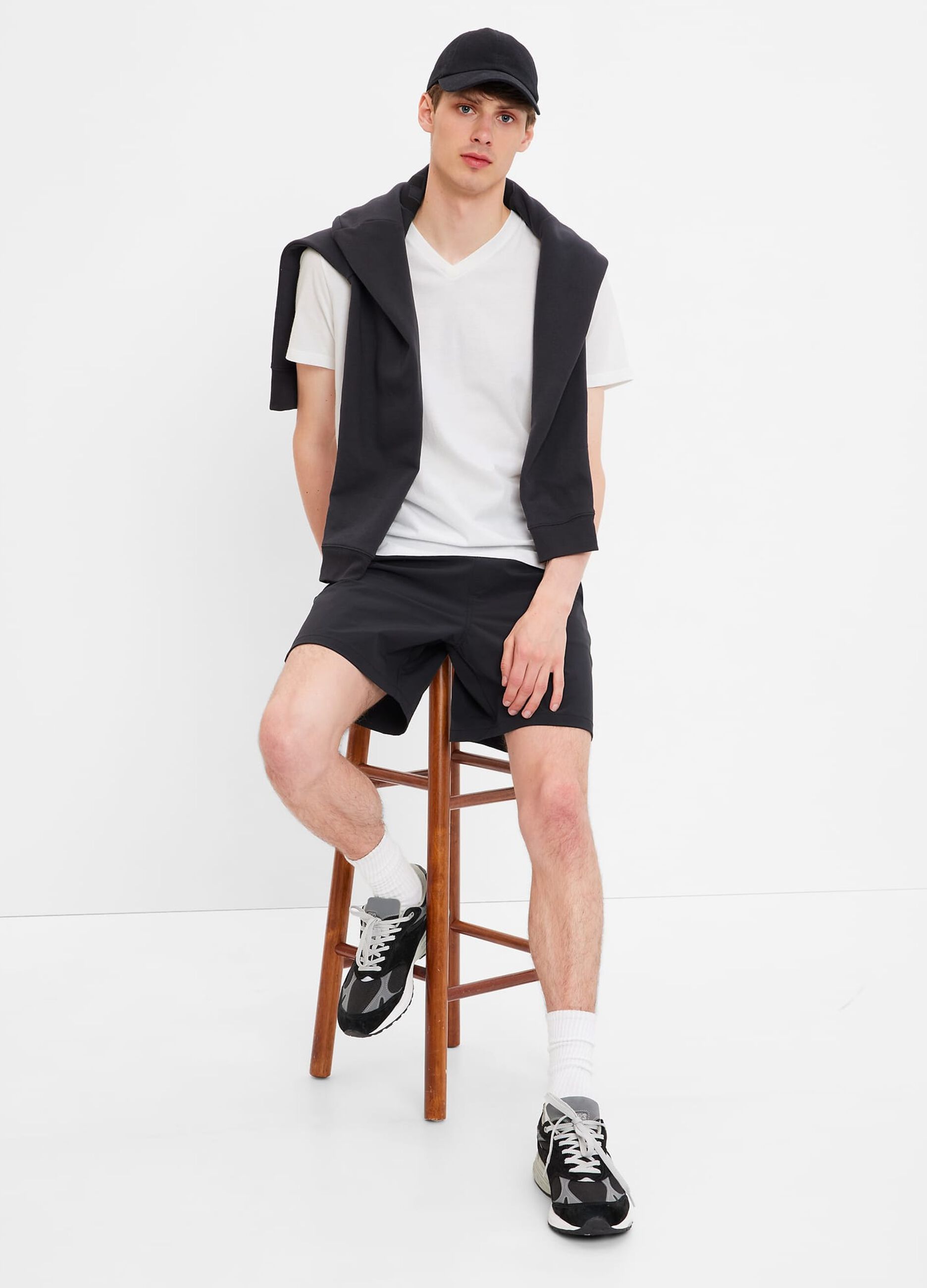 Tripack t-shirt con scollo a V_1