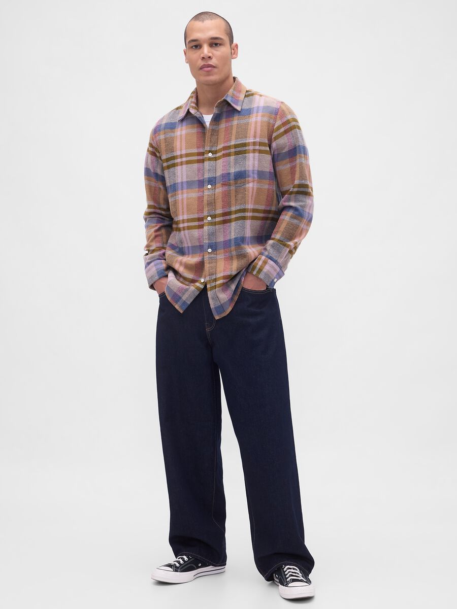 Camicia a maniche lunghe in cotone Uomo_2