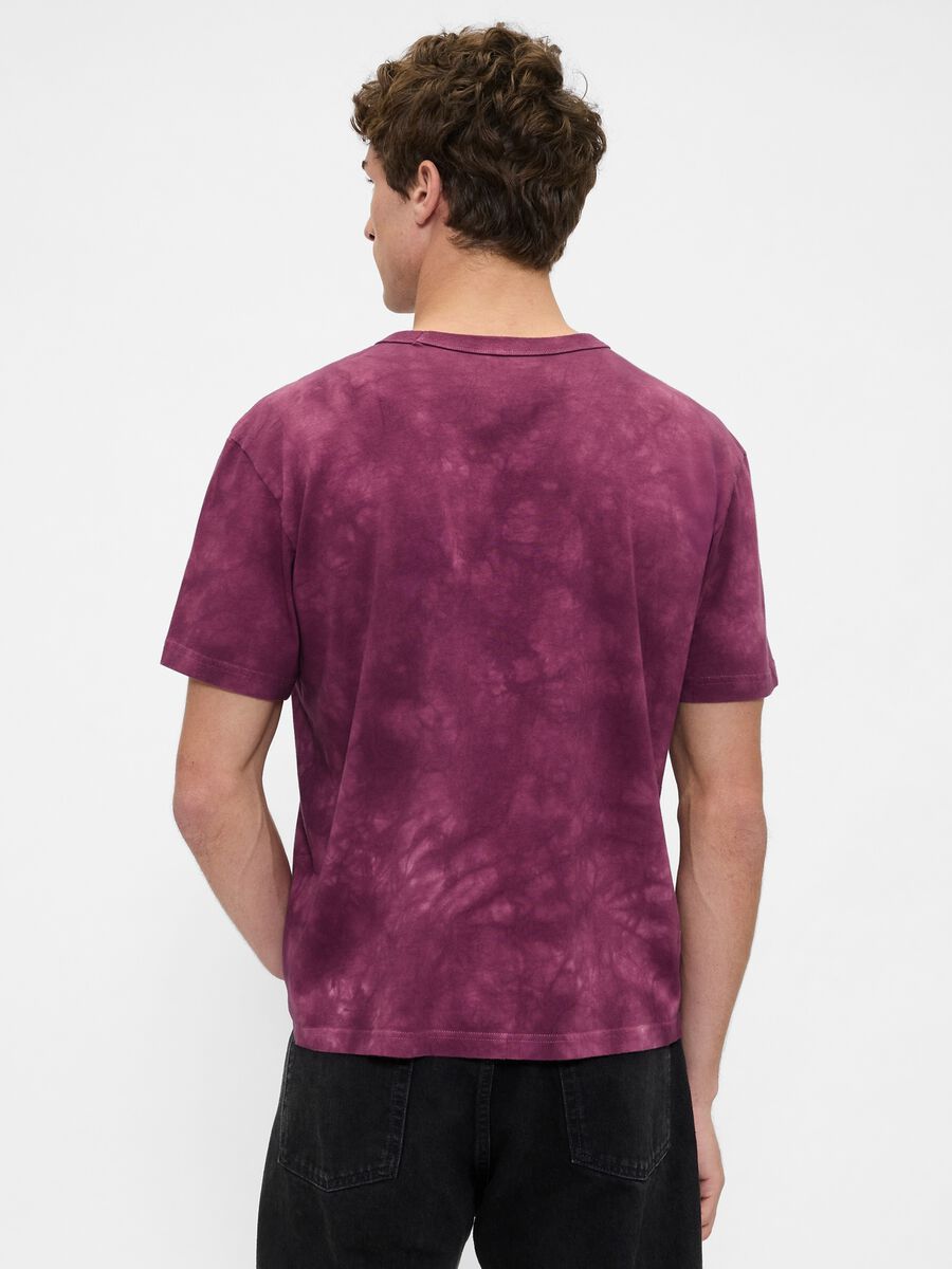 T-shirt viola a maniche corte in cotone Uomo_1