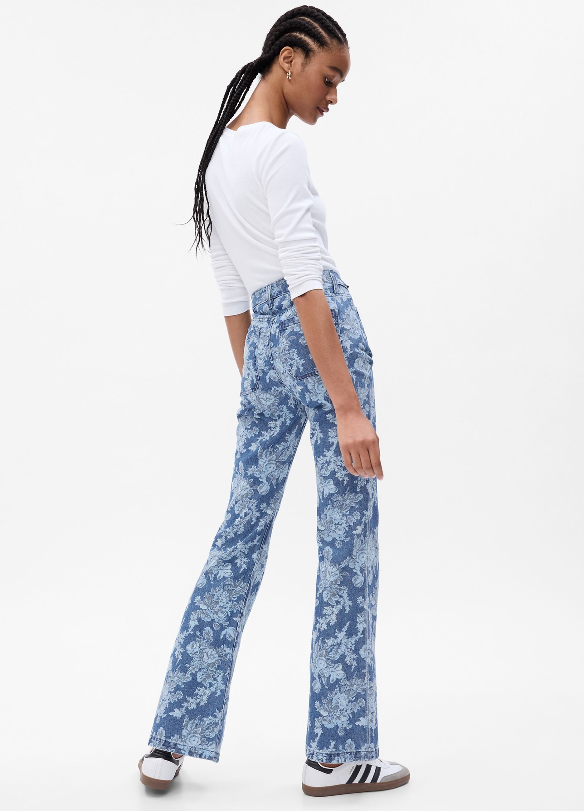 LoveShackFancy flare-fit jeans with print_1