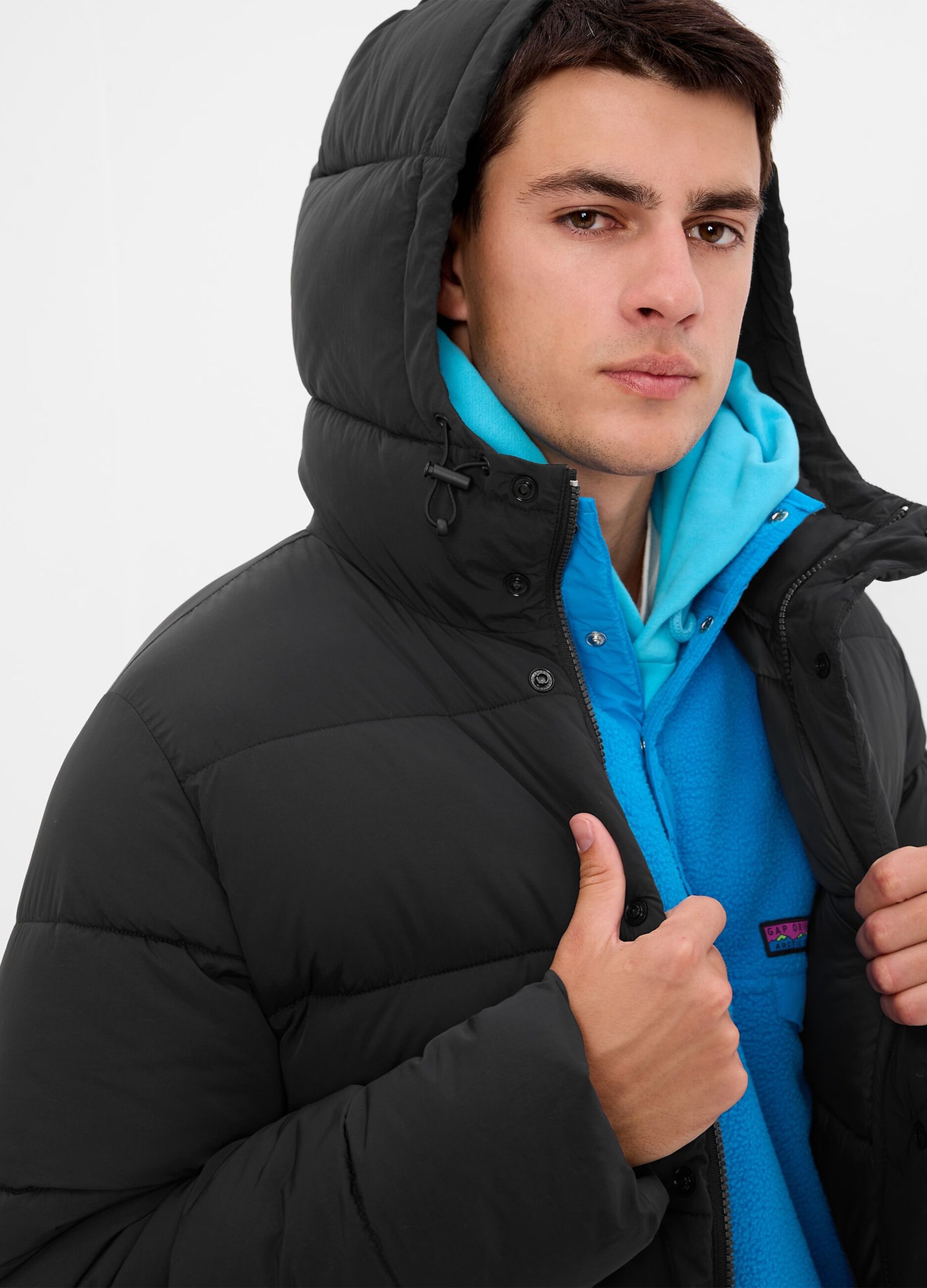 Quilted and padded jacket with hood_2
