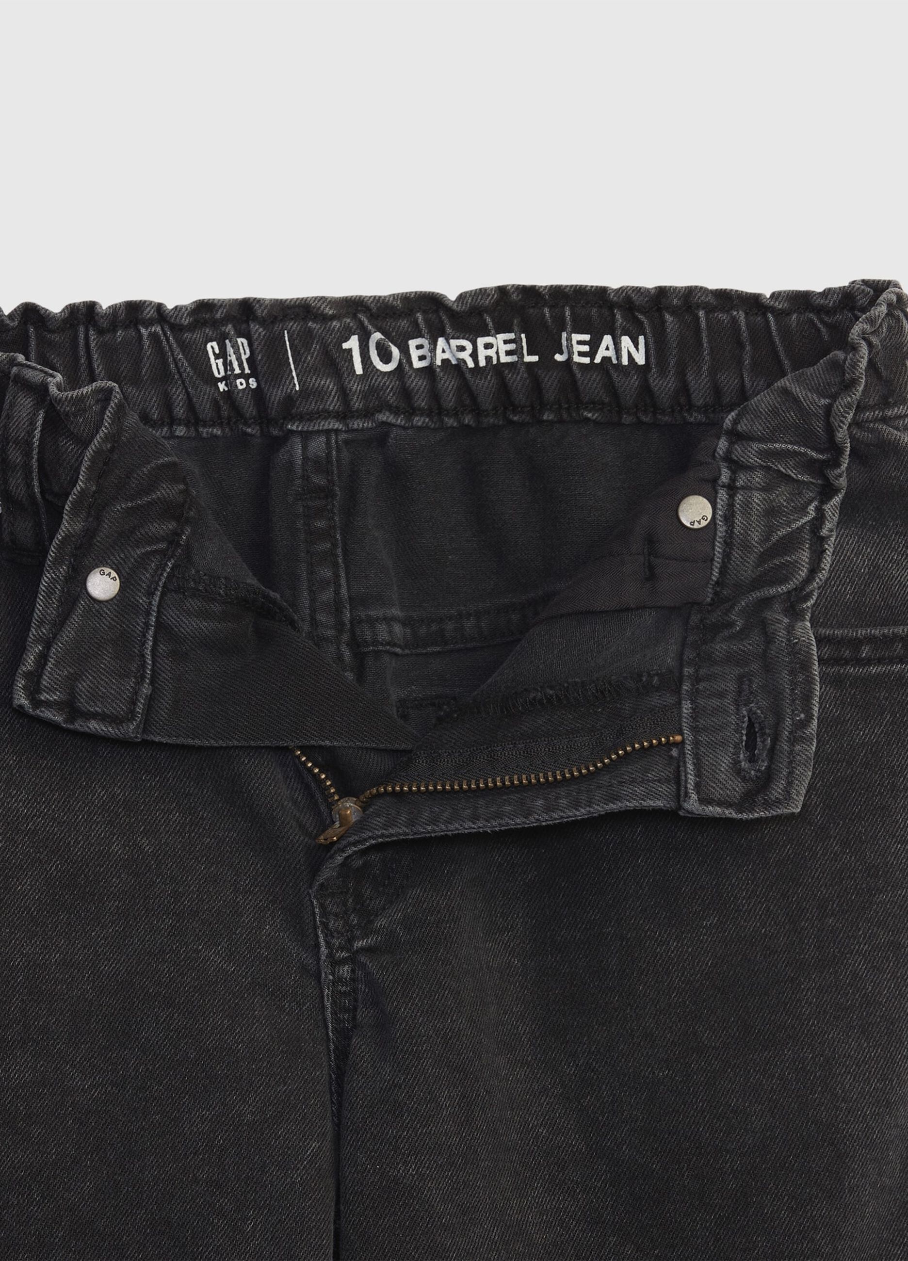 Barrel jeans with elastic waist band_2