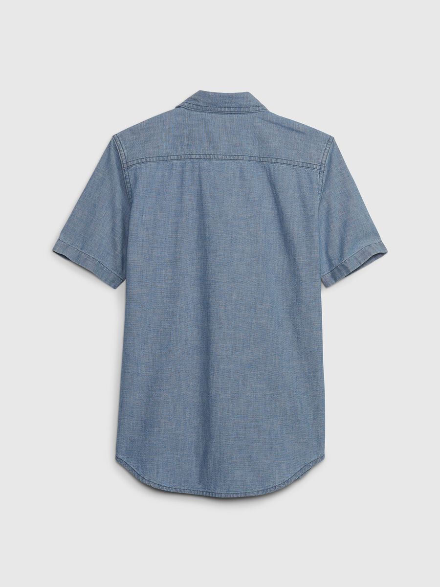 Cotton chambray workwear shirt Boy_1