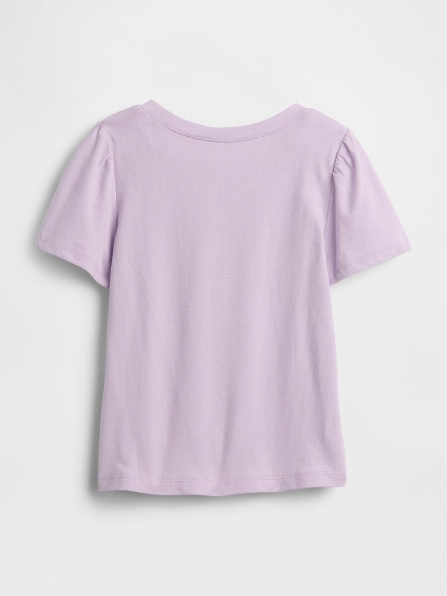 T-shirt a maniche corte in puro cotone con logo GAP Bimba_1