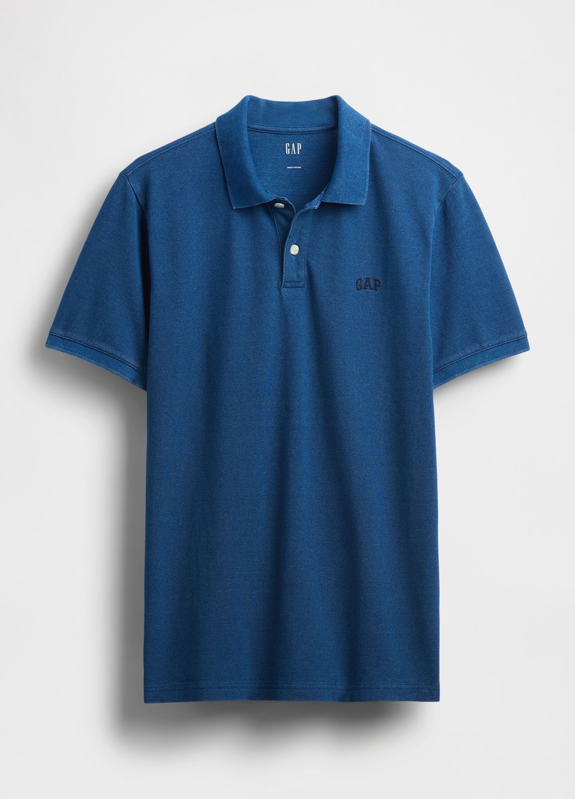 Short Sleeve Stretch Blue Polo