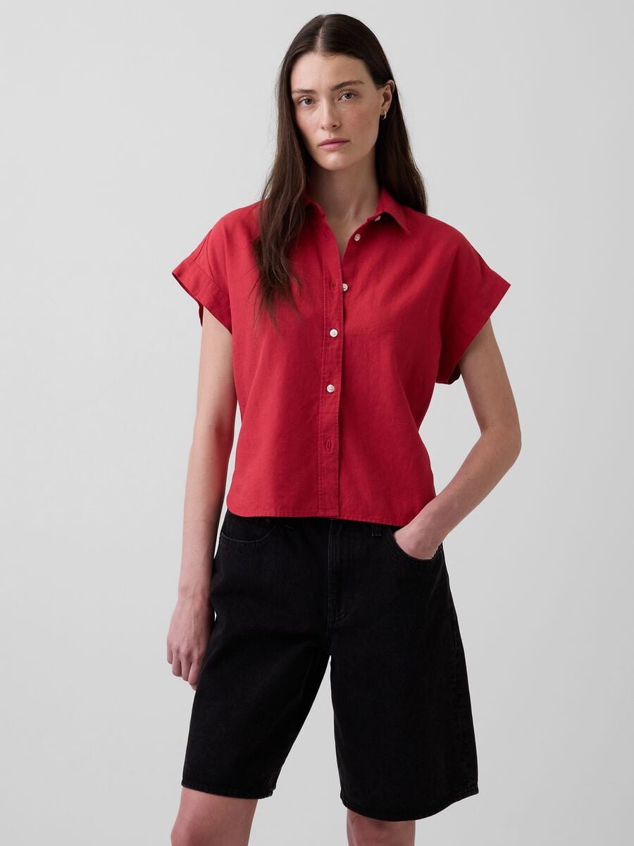 Camicia in misto lino Donna_0