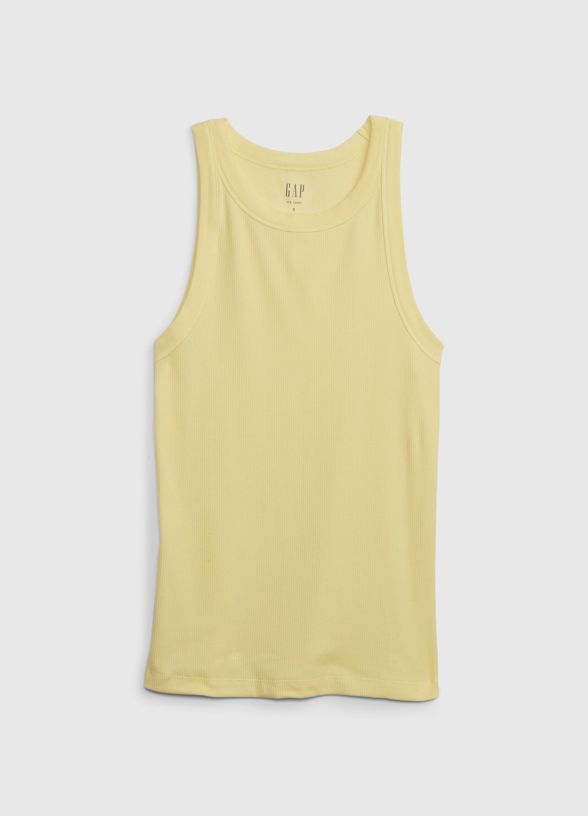 Ribbed tank top with halter neck_1