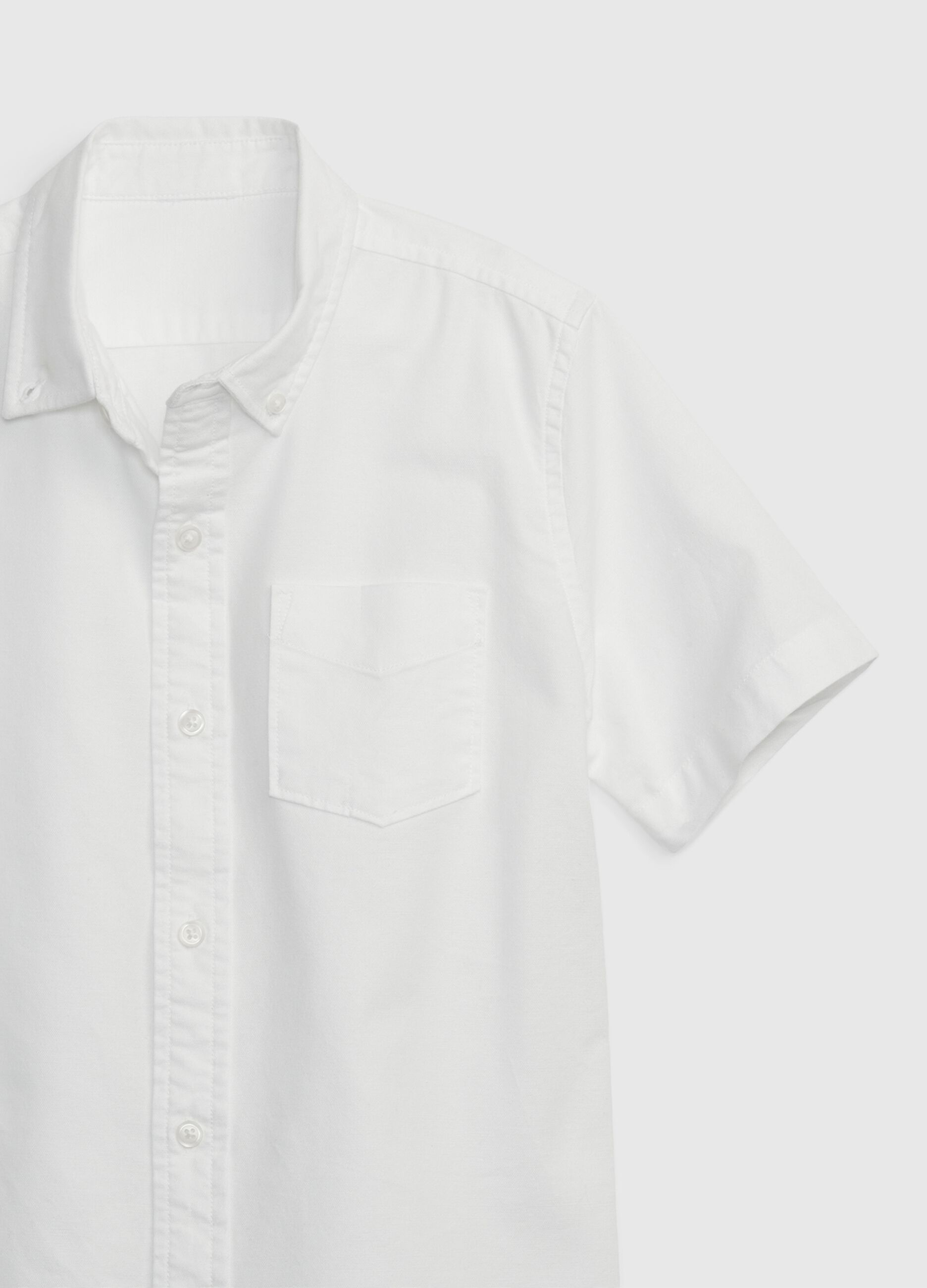 Camicia a maniche corte in cotone oxford_2