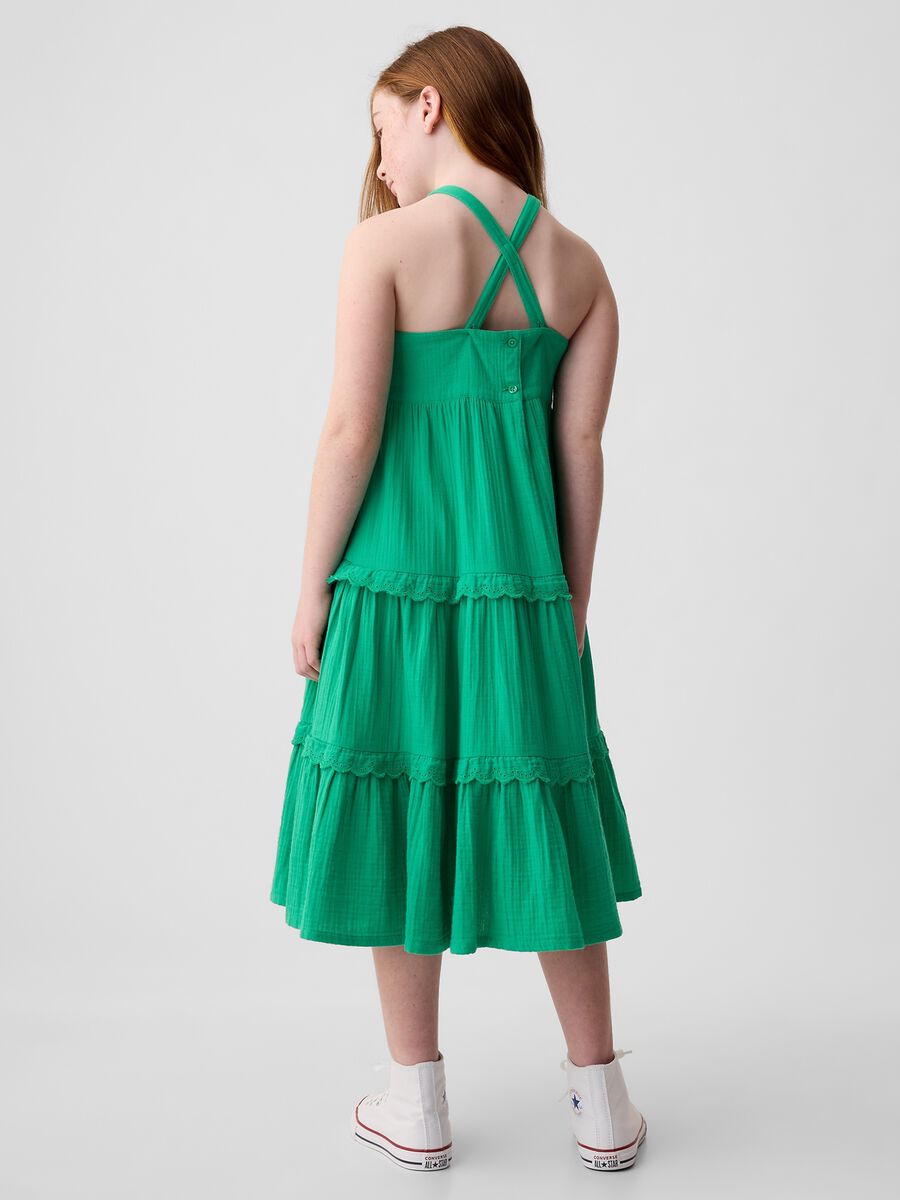 Abito midi con spalline incrociate Bambina_1