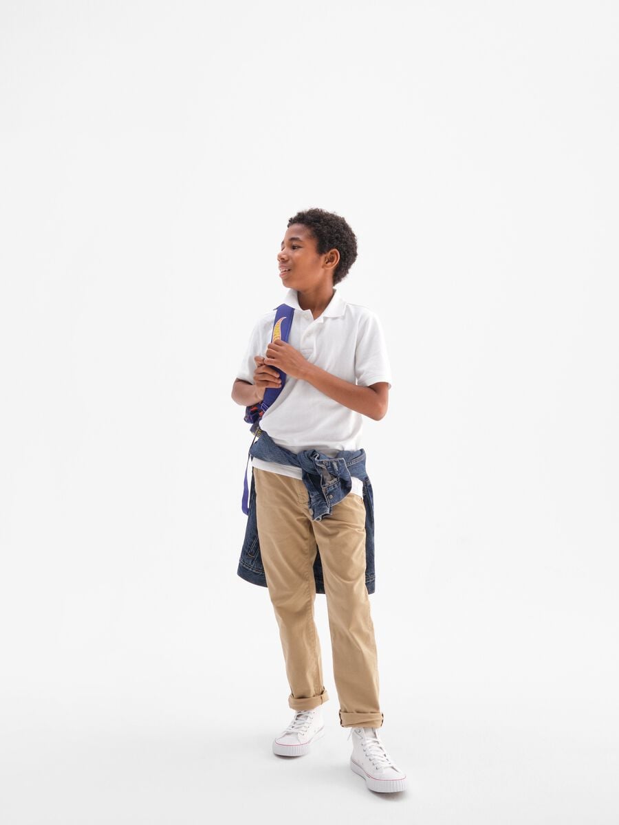 Pantaloni chino in cotone stretch Bambino_0